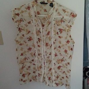 New York &company sheer blouse